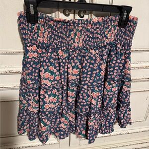 American Eagle Outfitters Blue and Pink Bubble Mini Skirt